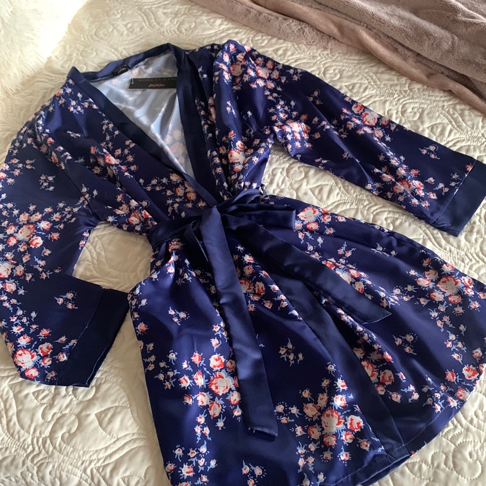 ❤️❤️ Morgan Lane Allie Satin Robe L/XL NEW - Picture 2 of 5